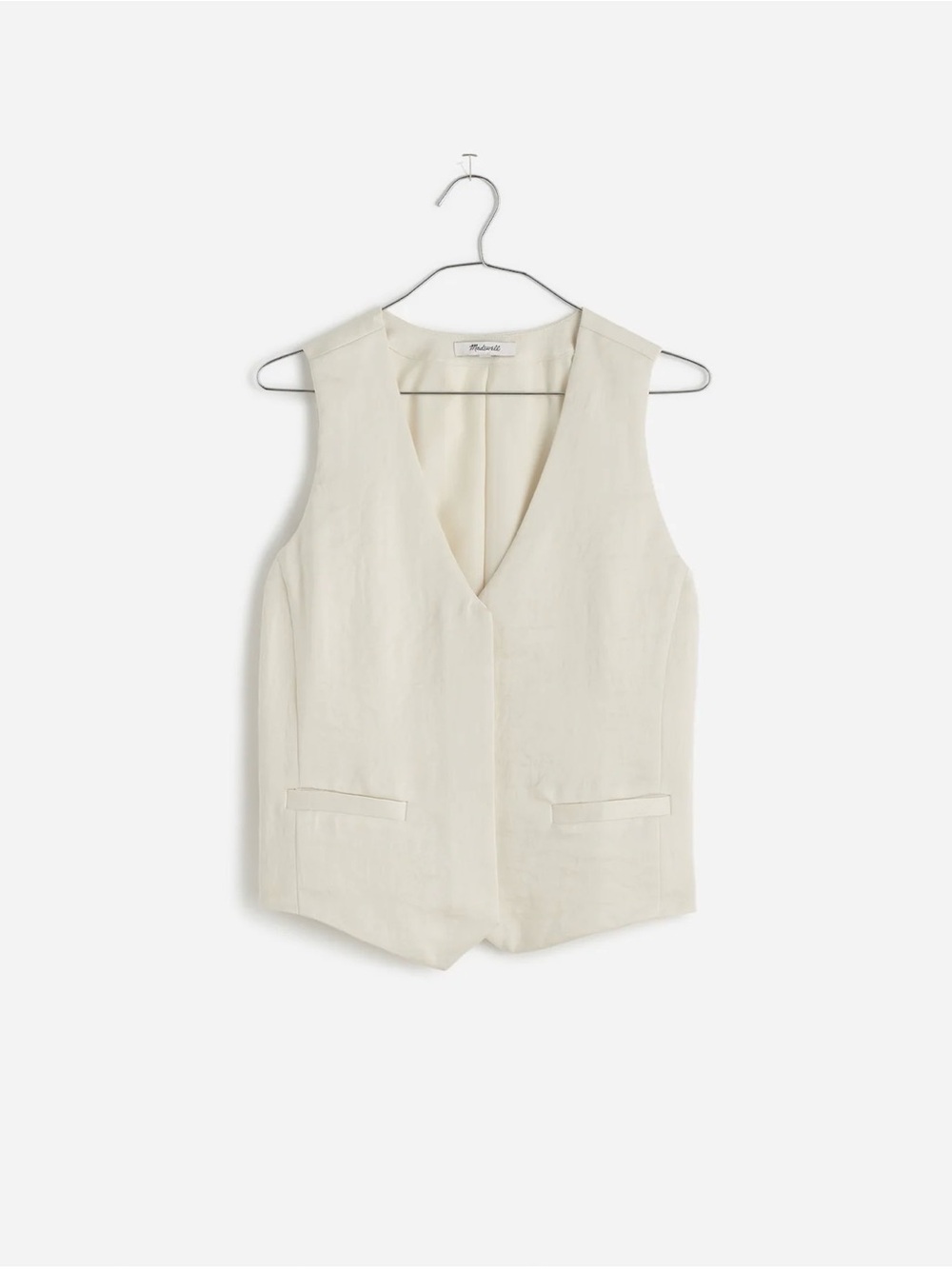 ✨ Madewell Cream "Cake Batter" Drapey 
Satin Vest - Size 00 ✨